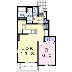 サンリット横井Aの物件間取画像